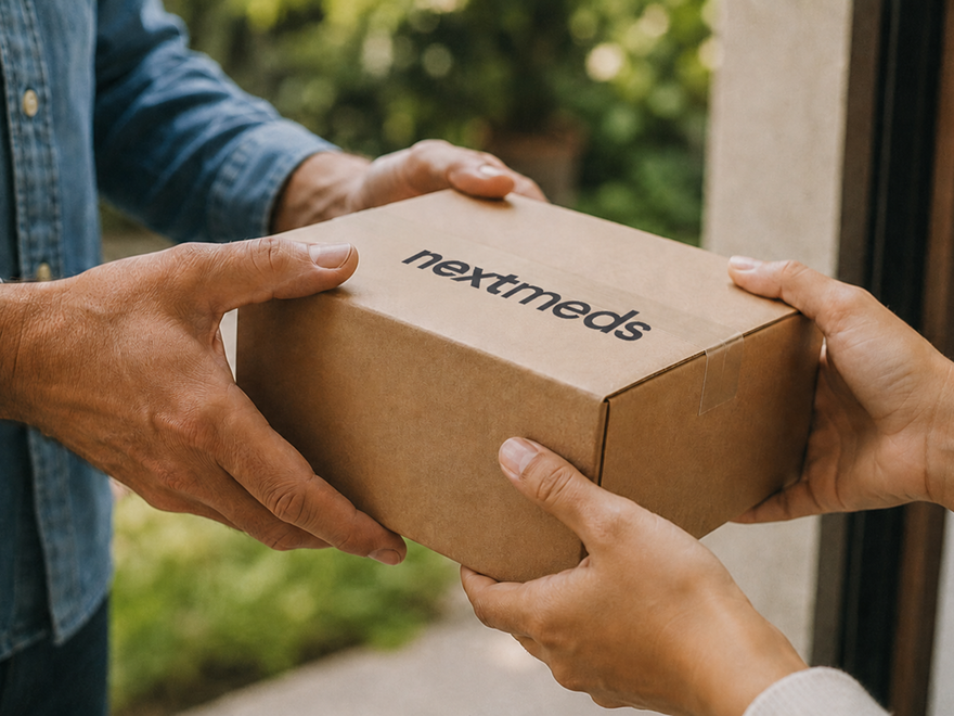 Member receiving a nextmeds delivery