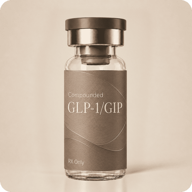 Compounded GLP-1/GIP (Tirzepatide) vial